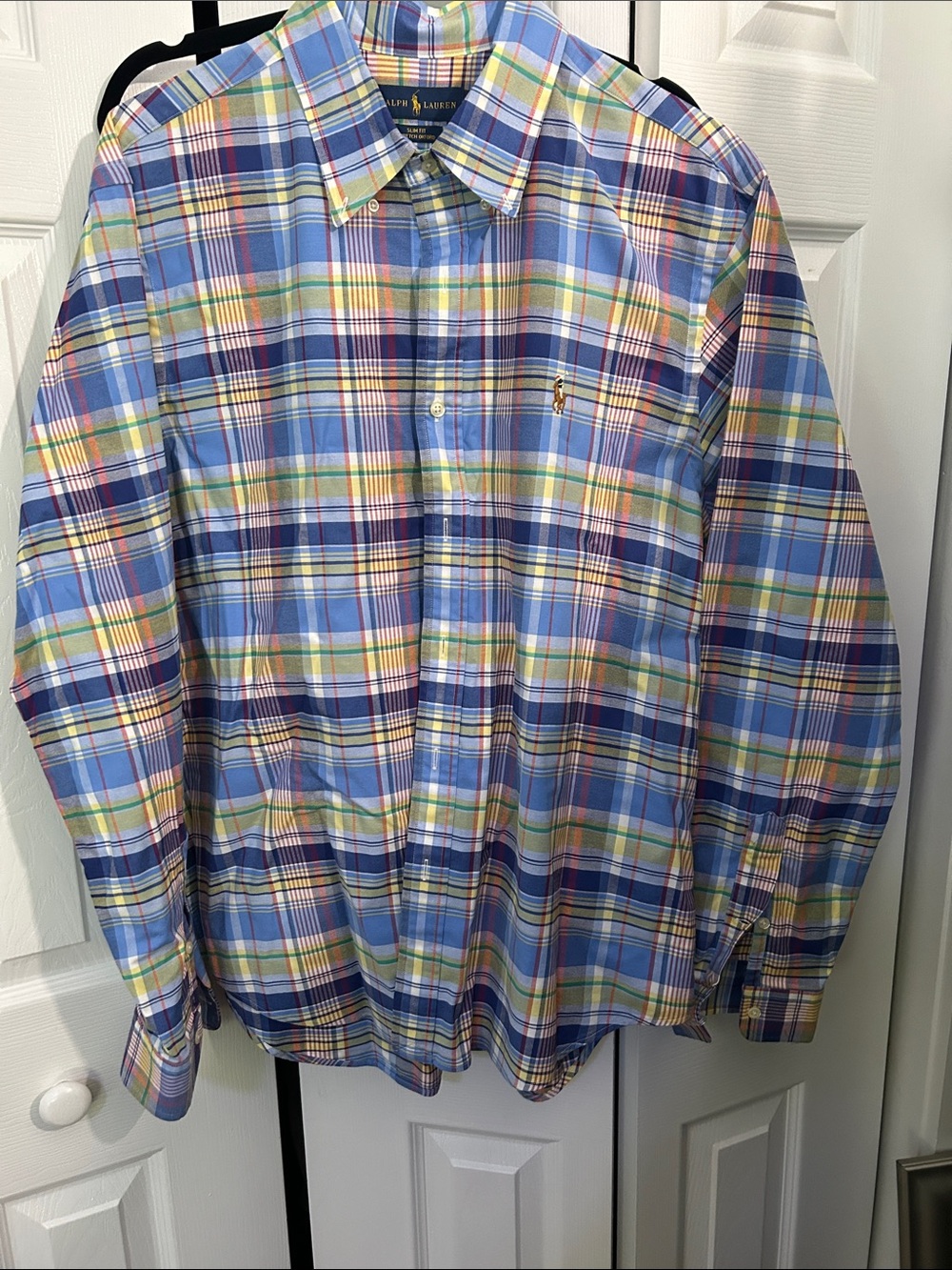 Ralph Lauren Blue Multicolor Plaid Button-Down Shirt